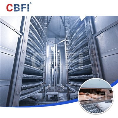 Καταψύκτης CBFI Double Spiral: Υψηλή-Αποτελεσματικότητα, μεγάλη-Επαγγελματική χωρητικότητα για συνεχή κατάψυξη τροφίμων