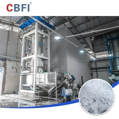 Ενσωματωμένη μηχανή πάγου σωλήνων CBFI που εφαρμόζεται στη διαδικασία ανάμειξης πλήρωσης